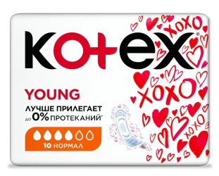 Прокладки Kotex Young Normal Pads, 10 шт. купить в Кишиневе. Фото 2