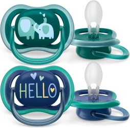 Suzeta ortodontică din silicon Philips Avent Air Boy Green&Blue (18 luni+), 2 buc. cumpăra în Chișinau. Foto 1