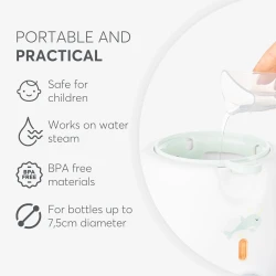 Подогреватель для бутылочек 3 в 1 Kikkaboo Warmy White&Mint купить в Кишиневе. Фото 4