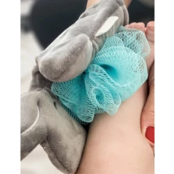 Детская перчатка для купания BabyJem Серый Слоник купить в Кишиневе. Фото 2
