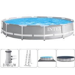 Бассейн для детей Intex Prism Frame Premium + фильтрующий насос 3785 л/ч, 14614 литров купить в Кишиневе. Фото 1