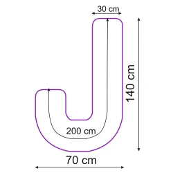 Pernă pentru gravide PernaMea forma-J cu față de pernă Stele Gri, 140 cm cumpăra în Chișinau. Foto 7