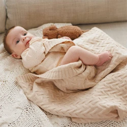 Пледик BabyOno Merino Beige, 75x100 см купить в Кишиневе. Фото 7
