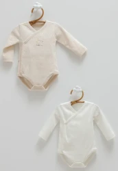 Body cu mânecă lungă Caramell All Time Boy Beige & Ivory, 2 buc. (1-3L) cumpăra în Chișinau. Foto 1