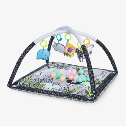Covoraş pentru copii Kikkaboo 18 Balls Jungle Grey, 78x75x50 cm cumpăra în Chișinau. Foto 3