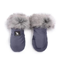 Manusi pentru carucior Cottonmoose Handmuff with Fur Graphite, 25x14 cm cumpăra în Chișinau. Foto 1