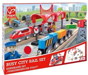 Набор железной дороги Hape Busy City Городской поезд купить в Кишиневе. Фото 1