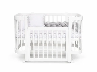 Set Pătuț Kuzea Miya White + Comoda-măsuță de înfășat HappyBaby Standart 800 PAL White cumpăra în Chișinau. Foto 4
