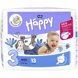 Подгузники Bella Baby Happy Midi 3 (5-9 кг), 13 шт. купить в Кишиневе. Фото 1