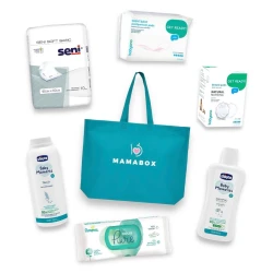 Сумка в роддом Mamabox Basic Babyono/Chicco, 16 компонентов купить в Кишиневе. Фото 1
