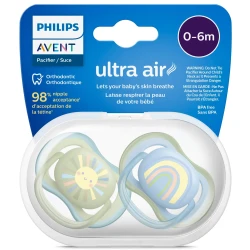 Suzeta simetrica ortodontica din silicon Philips Avent Ultra Air Boy (0-6 luni), 2 buc. cumpăra în Chișinau. Foto 3