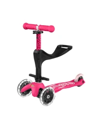 Trotinetă Micro Mini 3in1 Deluxe Plus LED Pink cumpăra în Chișinau. Foto 2