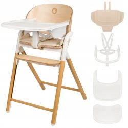 Стул для кормления 3 в 1 Lionelo Celia White Natural Wood купить в Кишиневе. Фото 2