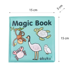 Jucărie pentru baie Akuku Magic Book Animals Green, 1 buc. cumpăra în Chișinau. Foto 2