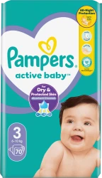Scutece Pampers Active Baby 3 (6-10 kg), 70 buc. cumpăra în Chișinau. Foto 2