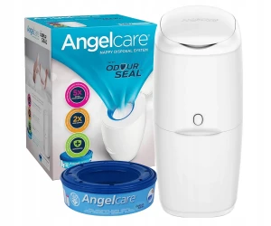 Контейнер для подгузников AngelCare Classic White + 1 сменная круглая кассета на 180 подгузников купить в Кишиневе. Фото 4