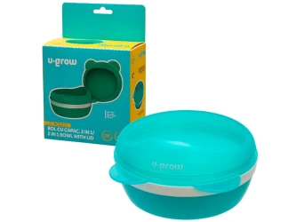 Миска с крышкой 2 в 1 U-grow Blue купить в Кишиневе. Фото 2