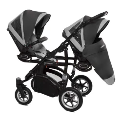 Коляска для двойни 2 в 1 BabyActive Twinni Silver купить в Кишиневе. Фото 2