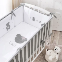 Комплект в кроватку Perina Teddy love Серо-Оливковый (6 предметов), 120x60 см купить в Кишиневе. Фото 10