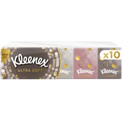 Сухие салфетки Kleenex Ultra Soft Mini (4 слоя), 10 шт. купить в Кишиневе. Фото 1