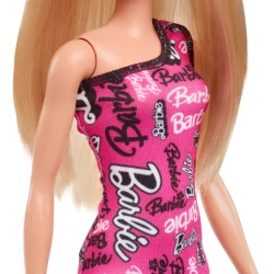 Păpușa Barbie Fashion cu părul blond și rochie roz cu logo-ul Barbie cumpăra în Chișinau. Foto 2