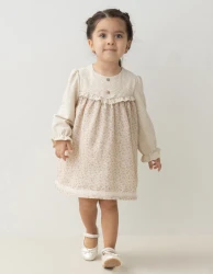 Платье с длинным рукавом Mymio Flower Beige (12-18М) купить в Кишиневе. Фото 2