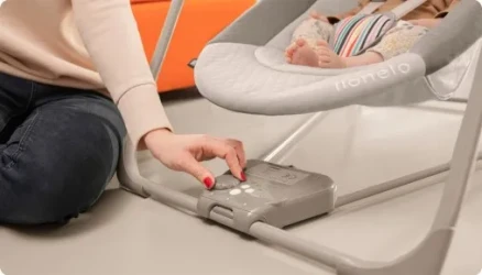Sezlong-balansoar Lionelo Otto Cozy Grey Concrete cumpăra în Chișinau. Foto 4