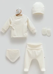 Комплект из 5 штук Caramell Uni Baby Ivory (1-3М) купить в Кишиневе. Фото 1