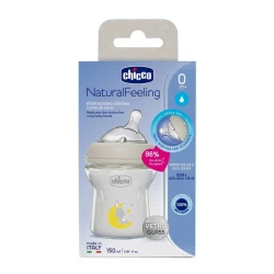 Biberon pentru bebeluși din sticlă Chicco Natural Feeling Moon&Rabbit, 150 ml cumpăra în Chișinau. Foto 2
