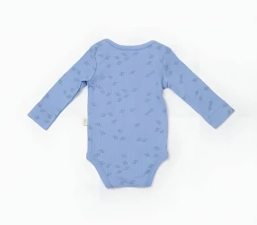 Body cu mâneca lungă BabyCosy Modal Blue & Ivory, 2 buc. (3-6L) cumpăra în Chișinau. Foto 4