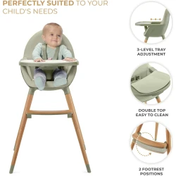 Стульчик для кормления 2 в 1 KinderKraft Fini 2 Green купить в Кишиневе. Фото 3