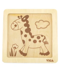 Puzzle din lemn Viga Girafă, 4 elemente cumpăra în Chișinau. Foto 2