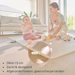 Covoraş pentru copii Lionelo Yoka Beige, 173x116x1.5 cm, 6 buc. cumpăra în Chișinau. Foto 5