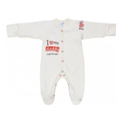 Комбинезон для новорождённого Veres 101.81-4.50 I love my daddy, молочный с красным рисунком, интерлок, р.50 купить в Кишиневе. Фото 1