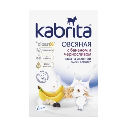 Каша Kabrita с козьем молоком-овсом-бананом-сливой (6 месяцев+), 180 г купить в Кишиневе. Фото 1