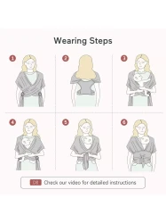 Кенгуру Momcozy Wrap Grey купить в Кишиневе. Фото 6
