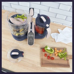 Aparat de gatit robot de bucătărie multifuncțional 5 in 1 Babymoov Nutribaby (+) XL Blue cumpăra în Chișinau. Foto 7