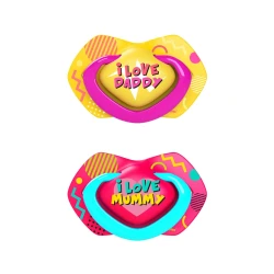 Пустышка силиконовая симметричная Canpol Neon Love 18+ мес. 2 шт купить в Кишиневе. Фото 2