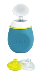 Поильник cиликоновый 2 в 1 Beaba BabySqueez Blue (6 мес +), 180 мл купить в Кишиневе. Фото 2