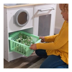 Bucătărie pentru copii KidKraft Whisk & Wash, cu mașină de spălat, albă cumpăra în Chișinau. Foto 5