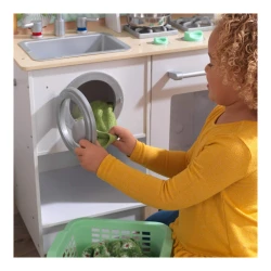 Bucătărie pentru copii KidKraft Whisk & Wash, cu mașină de spălat, albă cumpăra în Chișinau. Foto 6