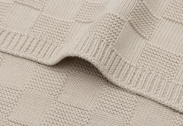 Păturică Jollein Box Knit GOTS Warm Sand, 100x150 cm cumpăra în Chișinau. Foto 4