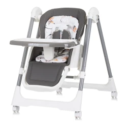 Стульчик для кормления и качели 2 в 1 Chipolino Milk Shake Ash Grey купить в Кишиневе. Фото 2