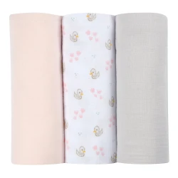 Пелёнки из муслина Beaba Swan Pink (70x70 см), 3 шт купить в Кишиневе. Фото 2