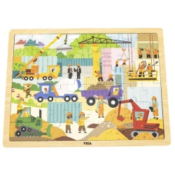 Puzzle din lemn Viga Șantier, 48 elemente cumpăra în Chișinau. Foto 1