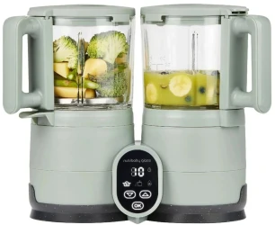 Aparat de gatit robot de bucătărie multifuncțional 4 in 1 Babymoov Nutribaby Glass Celadon Green cumpăra în Chișinau. Foto 1