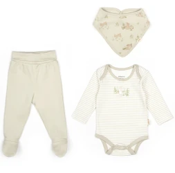 Set din 3 piese BabyCosy 1 Rabbit Ecru & Soft Green (3-6L) cumpăra în Chișinau. Foto 1