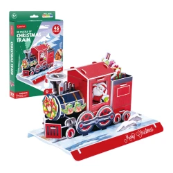 Puzzle 3D Cubic Fun Trenul de Crăciun, 46 elemente cumpăra în Chișinau. Foto 2