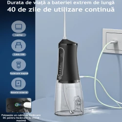 Irigator bucal portabil JTF Sonic F300 cu 6 duze și lampă UV Black cumpăra în Chișinau. Foto 5