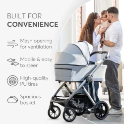 Cărucior 3 în 1 KikkaBoo Chiara Black cumpăra în Chișinau. Foto 9